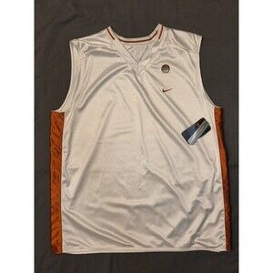 VTG 2003 Nike Double Layer Basketball Jersey Reversible White Orange NWT Men 2XL